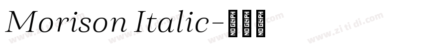 Morison Italic字体转换